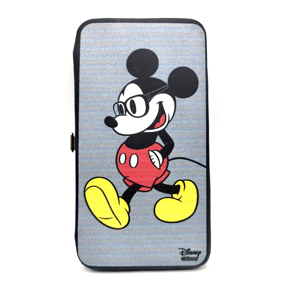 Buckle Down Nerdy Mickey Mouse Hinged Wallet Gray… - image 6